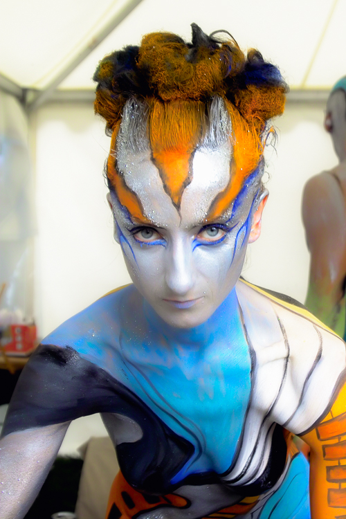 Art, Aufführung, Bodypainting, Color, Colors, Colour, Colours, Contest, Event, Farbe, Festival, Kunst, Körperbemalung, Körpermalerei, Modelle, Models, Model, Performance, Schminkkunst, Stage, Veranstaltung, Vorführung, WEB, Wettbewerb, Anna Pogodzinska's model of the 'Art Color Ballet'