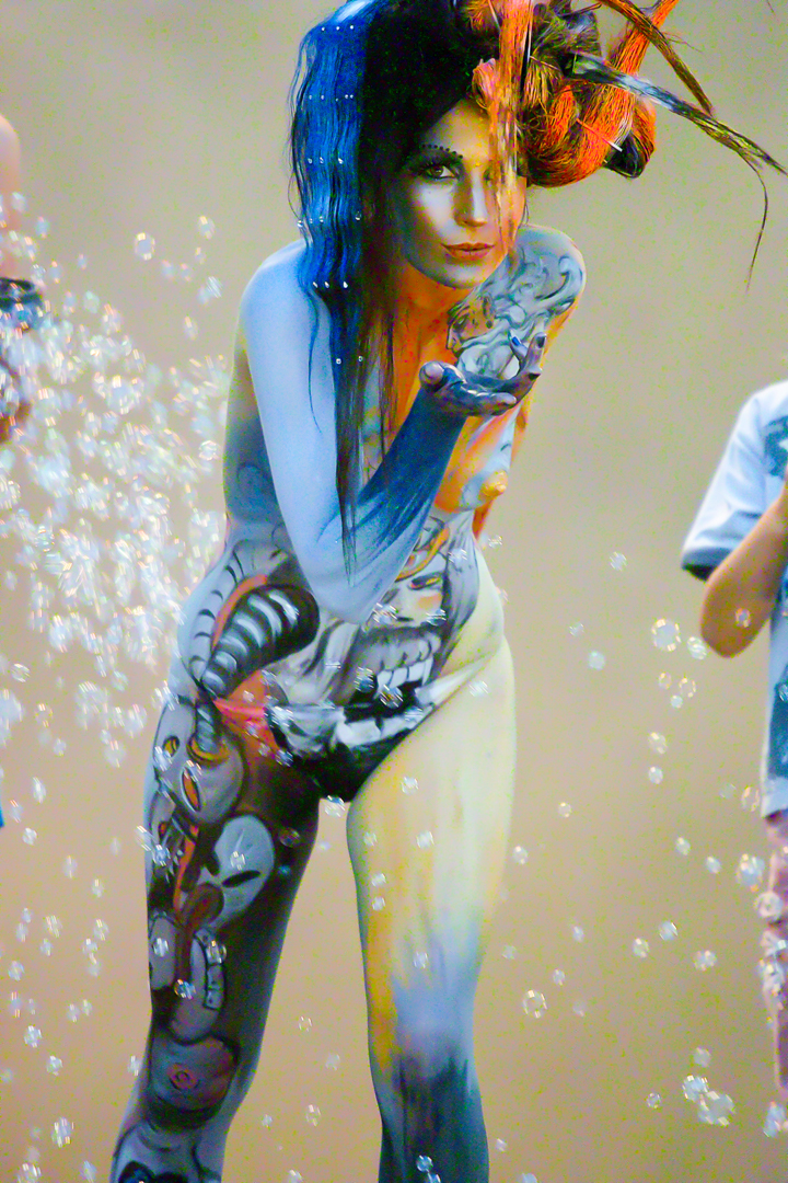 2007, Aufführung, Body Art, Bodypainting, Bühne, Festival, In the year 2525, Jahr, Jahreszeit, Kunst, Menschen und Aktivitäten, Sommer, Veranstaltung, WBF 2007, Zivilisation