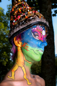 2007, Body Art, Bodypainting, Festival, In the year 2525, Jahr, Jahreszeit, Menschen und Aktivitäten, Sommer, Veranstaltung, WBF 2007