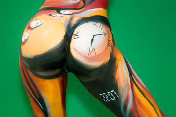 2007, Body Art, Bodypainting, Chaos versus Control, Festival, Jahr, Jahreszeit, Menschen und Aktivitäten, Sommer, Veranstaltung, WBF 2007,  The foxiest fox, Artist: Mieke Van Gompel.