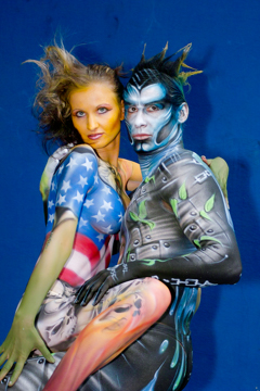 2007, Body Art, Bodypainting, Chaos versus Control, Festival, Jahr, Jahreszeit, Menschen und Aktivitäten, Sommer, Veranstaltung, WBF 2007