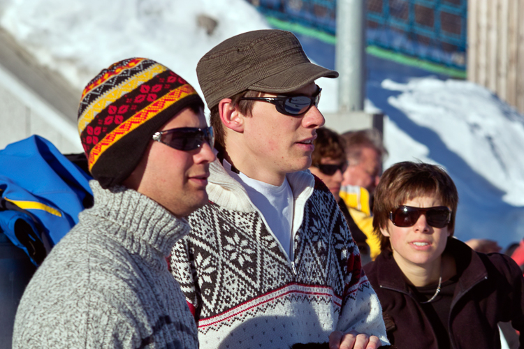 Curling, Openair, Enrico Ming, Andri Wallnöfer und Corinna Wanzenried; Team Sils Juniors