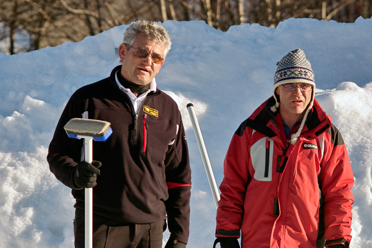 Curling, Openair, Peter und Ueli; Team Adelboden