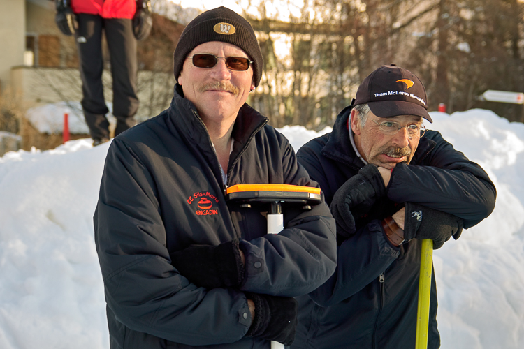 Curling, Openair, Filip Niggli und Bruno Meuli; Team Sils Niggli