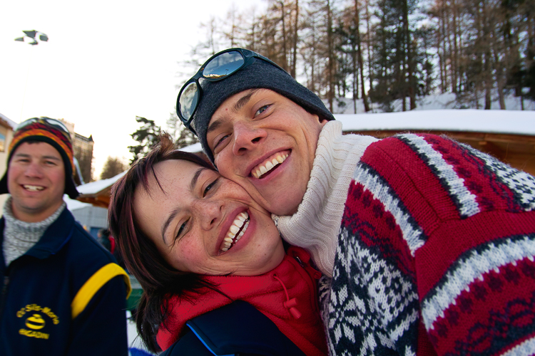 Curling, Openair, Enrico Ming, Karin Ming und Andri Wallnöfer; Team Sils Juniors