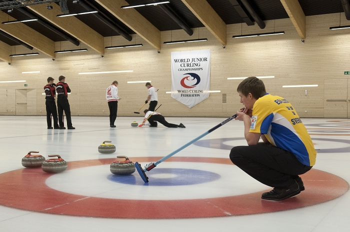 Draw #9 Men's Switzerland-Sweden, SUI-SWE/5-4, Team-Sweden: Patric Mabergs, Gustav Eskilsson, Jesper Johansson, Victor Herlin, Johannes Patz