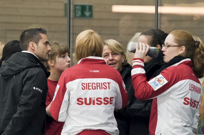 Play-Off Women USA-Switzerland, SUI-USA/4-6, Team-Switzerland: Manuela Siegrist, Imogen Lehmann, Claudia Hug, Janine Wyss, Corinne Rupp