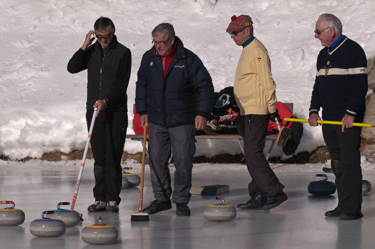 Curling, Graubünden, Sport, St. Moritz, Switzerland, Veteranentreffen, Winter