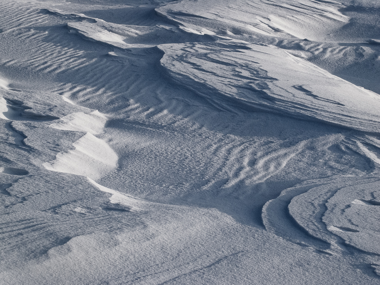 Snowdrift Formations, Ice waves Abstract Formation, Engadin, Golfcourse, Graubünden, Sils / Segl, Sils/Segl Baselgia, Snow, Switzerland, Waves of Ice, Winter