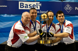 Curling, Sport, World Men's Chamionship, The Winners of World Curling Championship 2012, Gold Medal for the team from Canada: Howard Glen, Middaugh Wayne, Laing Brent, Savill Craig, Howard Scott.