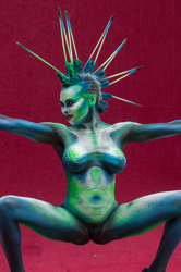 Body Painting, World Body Painting Festival 2013, Theme: Holy Geometry, Competition: Airbrush / Artist: Kudrina Kate