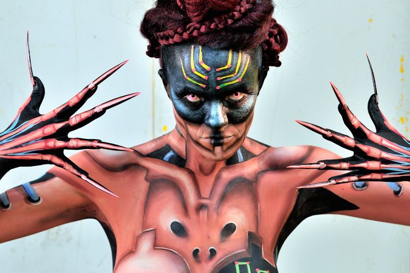 Body Painting, Body Art, indexPageImage, Brush and Sponge / Final / Artist: Sophie Fauquet, France