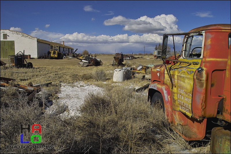 Junk Yard ART, The strong and contrasting colors of the Sky and these abandoned objects inspired me to select this place for a fun afternoon shooting pictures. , Alamosa, Colorado, Junk Yard, img20875.jpg